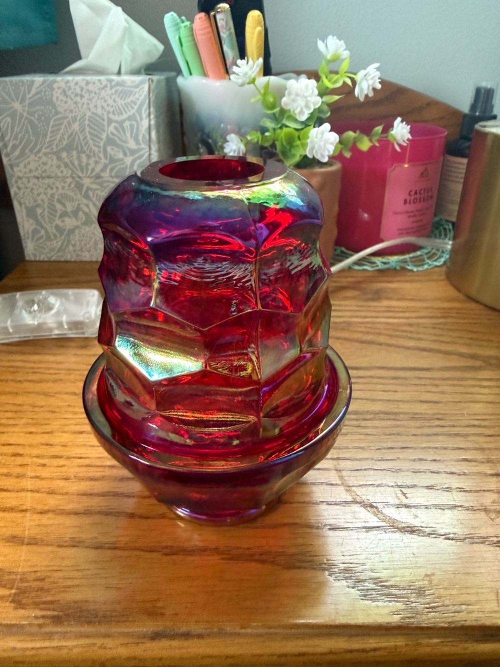 Black Cat Vintage x Mosser collaboration. Red carnival Georgia fairy lamp - Picture 4 of 13